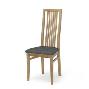 ALLEGRO stol oljad ek sits klädd tyg Nord grå