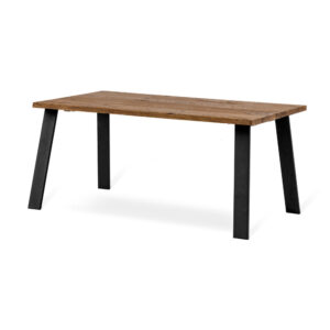 NARVIK matbord 160 cm oljad vildek, svart utställda ben