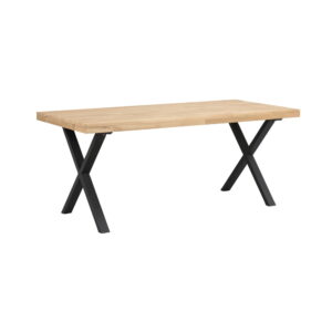 Brooklyn Matbord, X-ben, Ek/svart, 170x95 cm