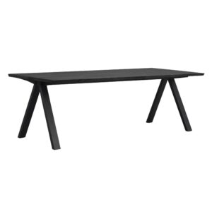 Carradale Matbord, V-ben, Svart, 220x100 cm