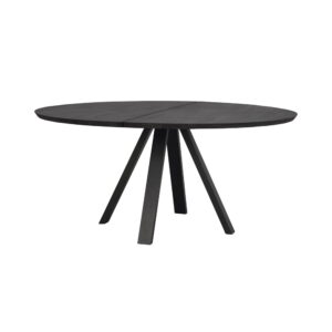 Carradale Matbord, V-ben, Svart, 150x150 cm