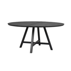 Carradale Matbord, A-ben, Svart, 150x150 cm