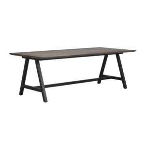 Carradale Matbord, A-ben, Brun/svart, 220x100 cm