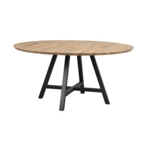 Carradale Matbord, A-ben, Ek/svart, 150x150 cm