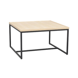 Deerfield Soffbord, Vitpigmenterad/svart, 70x70 cm