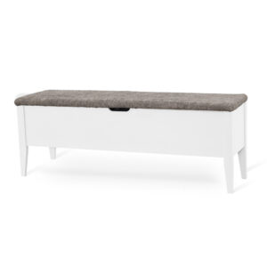 KlINTE bänk 120 cm vitlack med Abriamo brun