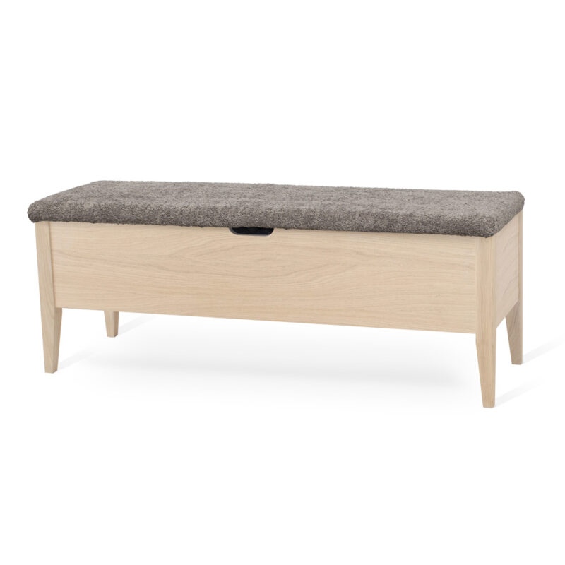 Klinte bank 120 cm vitoljad ek med Abriamo brun high 2400012