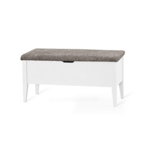 KLINTE bänk 90 cm vitlack med Abriamo brun