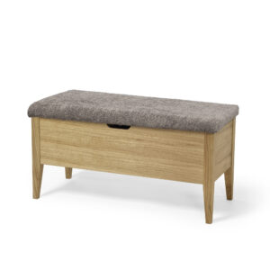 KLINTE bänk 90 cm oljad ek med Abriamo brun