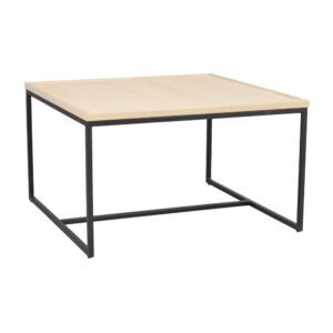 Deerfield Soffbord, Vitpigmenterad/svart, 80x80 cm