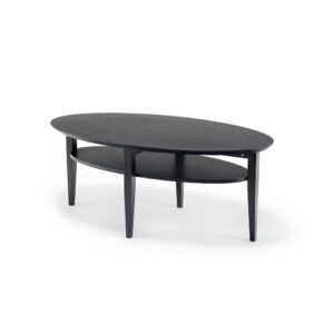 TANGO Soffbord ellips 130 cm svartbetsad ek