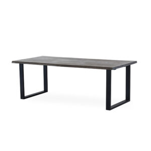 EXXET matbord 210 cm smoked ek, svart U-ben