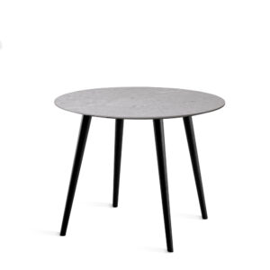 MILES matbord runt 80 cm sandstenslaminat, 4 svarta träben