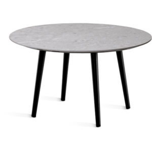 MILES soffbord runt 80 cm sandstenslaminat, 4 svarta träben