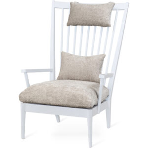 ORUST pinnafåtölj vitlack dyna tyg Abriamo beige