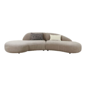 Venice Soffa med 2 kuddar, chenille, natur, HN1256