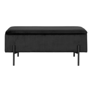 Watford Bänk med förvaring, sammet, svart
95x36,5x43 cm, HN1207