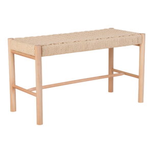 Abano Bänk med sits av naturligt rotting, poppelträ, natur35x80x45 cm