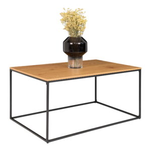 Vita Soffbord, eklook, svart stomme
60x90x45 cm