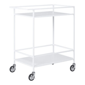 Vita Barvagn, 2 vita hyllplan, vit ram
68x40x79 cm