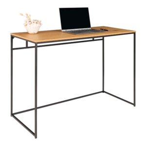Vita Skrivbord, eklook med svart ram100x45x75 cm