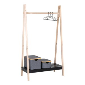 Torino Klädställ, MDF/paulownia, natur/svart94,5x39x170 cm