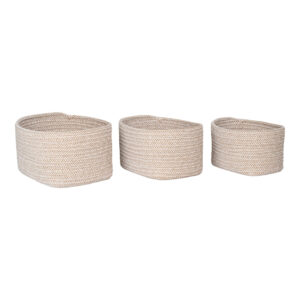 Cadima Korgar, bomull, beige, set om 3