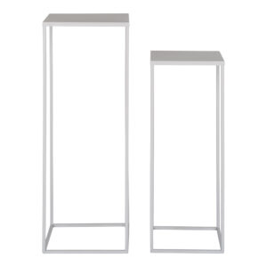 Beja Blomsterställ, stål, cool grey, set om 2