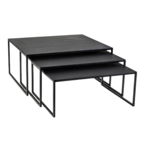 Bordbirger METAL Soffbord Vitpigmenterad ek 100x80 cm