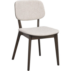 Barrett stol brun ek/ljusbeige tyg