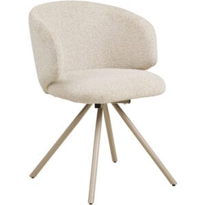 Fulham Matstol med snurrfunktion, sand, sandfärgade ben