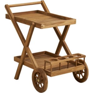 Pasaku Tevagn, teak, naturfärgad, 86x50x81 cm