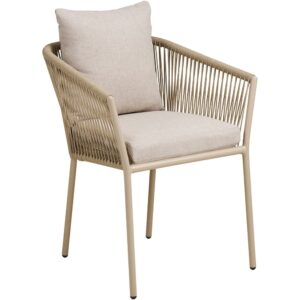 Salerno Matstol, aluminium/polyester, sand, inkl. dyna