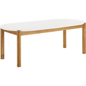 Terracina Matbord, akacia/terrazzo, vit/naturfärgad, 95x210x76 cm