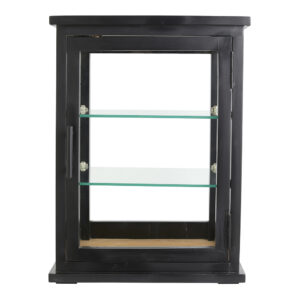 ARNO vitrinskåp, svart trä