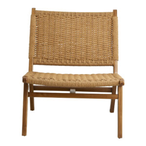 CLUB loungefåtölj, teak/flätad