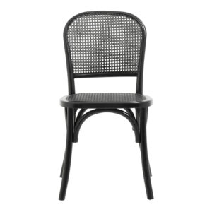 WICKY stol med rotting, svart/svart