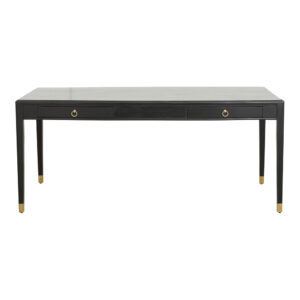 EMS skrivbord med 2 lådor, svart i olika utföranden