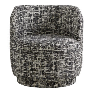 BOMU loungefåtölj - svart/vit