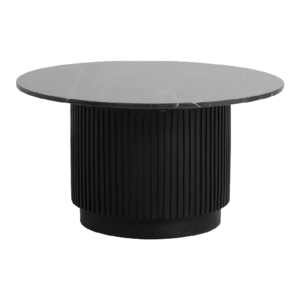 ERIE runt soffbord 75 svart marmorskiva