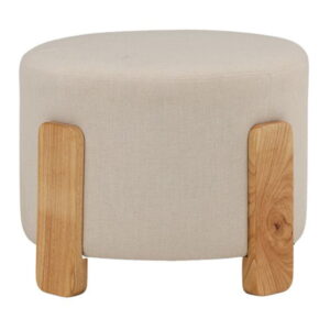 Coffey Ottoman, Vit, ⌀50