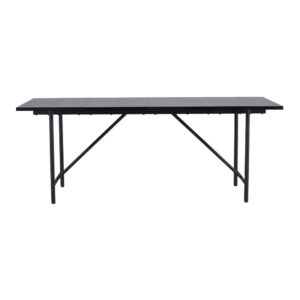 Astrid Rektangulärt matbord, Svart, 200 x 90