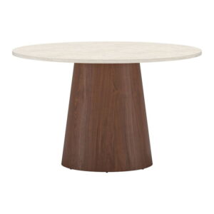 Lanzo Runt Matbord, Beige, ø120