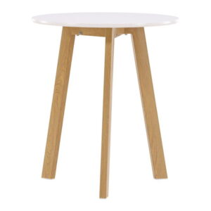 Leonora Runt matbord, Vit, ⌀65
