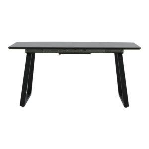 Inca Rektangulärt matbord, Svart, 160 x 85