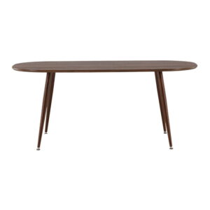 Sanford - 180*90*75 Ovalt matbord, Mörkbrun, 180 x 90