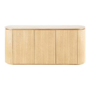 Larvik Skänk, granit-/askfaner, naturvit/off white, 180x40x85 cm