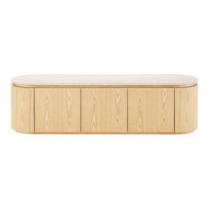 Larvik TV-bänk, granit-/askfaner, naturvit/off white, 160x40x45 cm