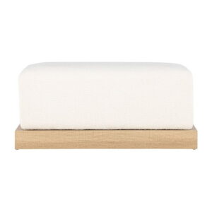 Ivy Ottoman, Vit, 70 x 45 x 100