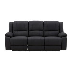 Singapore Reclinersoffa, Svart, 218x100x96